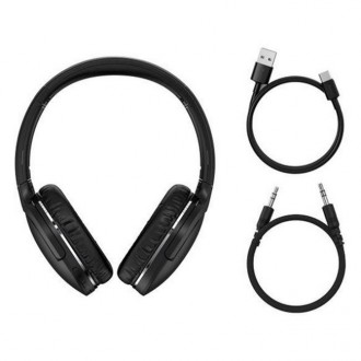 Навушники бездротові накладні Bluetooth Baseus Encok D02 Pro NGTD010301 чорні
Ba. . фото 7