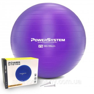 М'яч гімнастичний POWER SYSTEM PS - 4013 75 cm
Призначення: для занять фітнесом . . фото 2