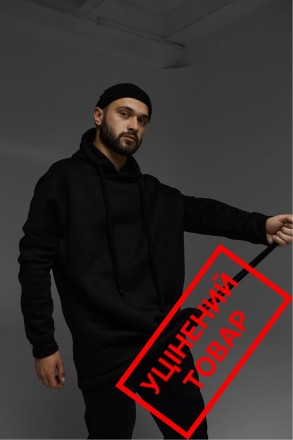 (УЦІН.) Худі чоловічий чорний oversize. Одеса. фото 1 (УЦІН.) Худі чоловічий чорний oversize. Одеса. фото 1