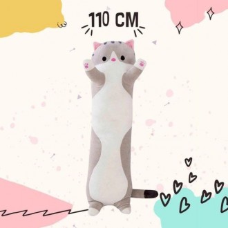Мягкая игрушка кот батон 110 см

Этот длинный Кот Батон просто создан для обни. . фото 4
