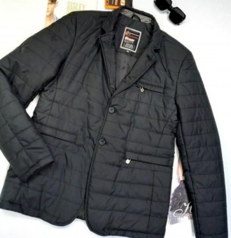 Мужская легкая куртка- пиджак  Otum , c мягкой плащевой ткани  на синтепоне  , ч. . фото 3