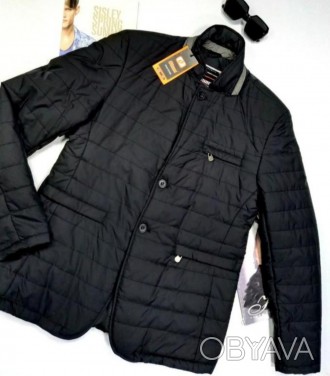 Мужская легкая куртка- пиджак  Otum , c мягкой плащевой ткани  на синтепоне  , ч. . фото 1
