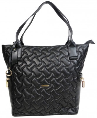 Стеганная женская сумка из эко кожи Giaguaro черная 
041978449-1
Описание товара. . фото 4