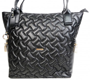 Стеганная женская сумка из эко кожи Giaguaro черная 
041978449-1
Описание товара. . фото 6