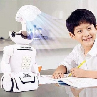 Робот-копилка, это одновременно и игрушка и копилка и светильник, и сейф с кодов. . фото 7