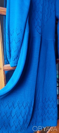 Продам Вязное Платье.
Чистая шерсть тёмно-синего цвета.
Сделано на заказ, разм. . фото 1