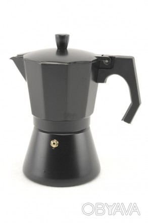 Кофеварка для кофе эспрессо на 6 чашек
Цвет черный
Корпус изготовлен из алюминия. . фото 1