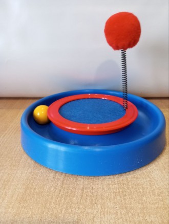 Интерактивная игрушка трек    « Погоняй мячик » с пружинкой для кота. . фото 5