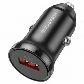 Borofone BZ18 single port QC3.0 car charger ─ автомобільний зарядний пристрій з . . фото 2