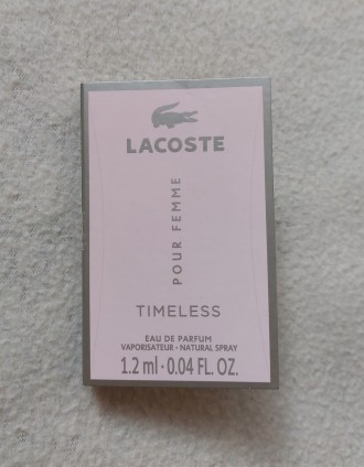 Продам новую женскую парфюмированную воду Lacoste Pour Femme Timeless (пробник 1. . фото 3