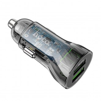 Автомобільний зарядний пристрій Hoco Z47 Transparent – це якісний адаптер, який . . фото 3