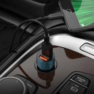 Автомобільний зарядний пристрій BOROFONE BZ19 Wisdom dual port car charger set(M. . фото 4