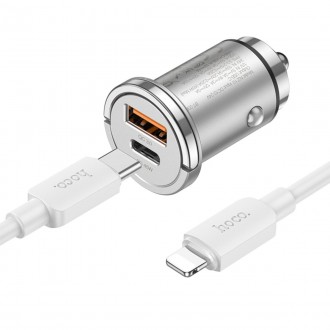 Hoco NZ10 ( Type-C + USB) — автомобільний зарядний пристрій з підтримкою швидкої. . фото 6