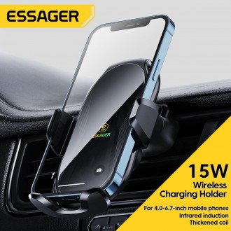 Тримач для мобільного Essager Premium Electric Phone Wireless Charger Bracket bl. . фото 4