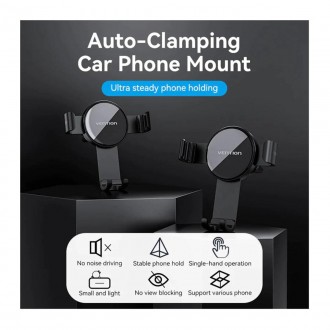 Vention Auto-Clamping Car Phone Mount With Duckbill Clip Black Disc Fashion Type. . фото 3