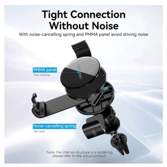 Vention Auto-Clamping Car Phone Mount With Duckbill Clip Black Disc Fashion Type. . фото 5