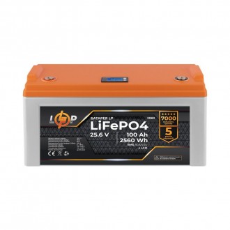 Акумулятор LP LiFePO4 25,6V - 100 Ah (2560Wh) (BMS 80A/40А) пластик

Акумулято. . фото 2