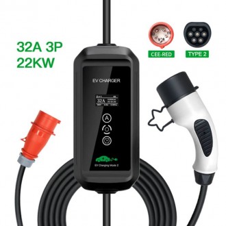 Портативний зарядний пристрій ISIGMA Type 2 Plug EVSE Level 2 32A 22kw
Огляд:
. . фото 6