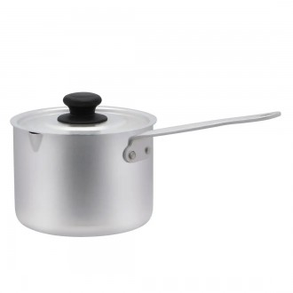 Кастрюля-ковш алюминиевая 1 л. с крышкой Interos. Черкаси. фото 1