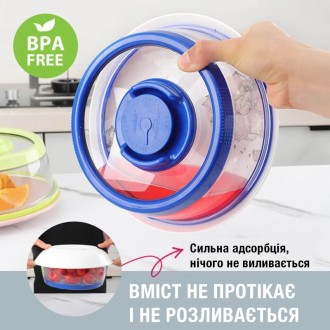 Вакуумная многоразовая крышка для продуктов Vacuum Food Sealer 19 см – это иннов. . фото 9