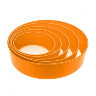 Сито пластиковое для муки (набор из 5 шт.) Оранжевый. Черкассы. фото 1