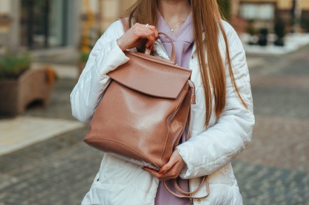 Женский кожаный рюкзак из натуральной кожи розово-лиловый Tiding Bag - 9436
 
Ха. . фото 9