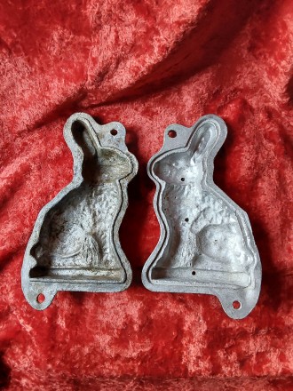 Vintage German Kaiser Rabbit Chocolate Mould. Tin Rabbit Mould. Kaiser Rabbit Ca. . фото 2