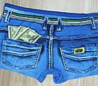  Модные стильные боксеры мужские JO под джинс с долларами в карманах светло-сини. . фото 6