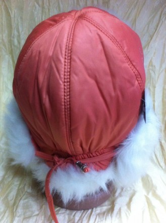 Класична, тепла, зимова шапка-вушанка для дівчаток з малюнками, популярна у будь. . фото 4