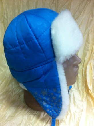 Классическая ,тёплая , зимняя шапка - ушанка для мальчиков и девочек - популярна. . фото 2