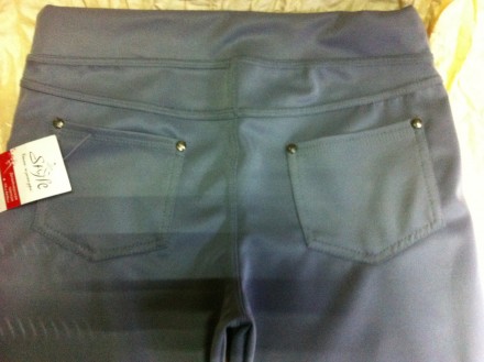 Стрейчевые брюки - леггинсы . Цвет: серый Размер 44-46 Синие 48-50 (L) . . фото 4
