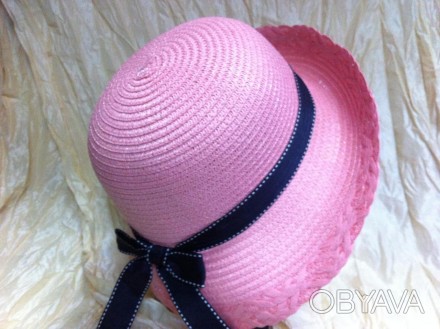 Модний літній капелюх з натурального матеріалу — рисова соломка. ВИСОКА ЯКІСТЬ!!. . фото 1