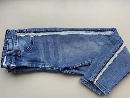 Модні Гарні дитячі сині джинси-брюки коттонові \\ бавовна \ для дівчат на шість . . фото 2