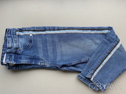 Модні Гарні дитячі сині джинси-брюки коттонові \\ бавовна \ для дівчат на шість . . фото 1
