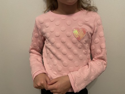 детский светло розовый свитер -джемпер для девочки на возраст 4-6 лет на рост 1. . фото 3