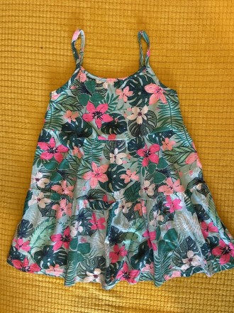 
Яркое летнее платье-сарафан с ярким цветочным принтом с двумя ярусами воланов 
. . фото 6