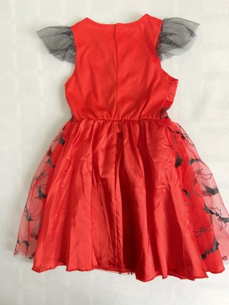 
Красное праздничное платье для девочки с элементами сетки-фатина ,придающего об. . фото 3