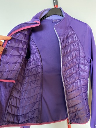 Жіноча фіолетова вітровка комбінація тканин, що не промокає неопрен (дайвінг) і . . фото 3