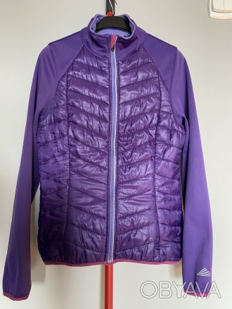 Жіноча фіолетова вітровка комбінація тканин, що не промокає неопрен (дайвінг) і . . фото 1