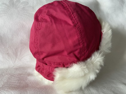 Классическая малиновая шапка - ушанка для девочек - популярная у любого возраста. . фото 3
