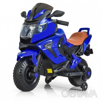 ![CDATA[Мотоцикл M 3681AL-4 (1шт) 2 мот.18W, 12V7A, ручка газу, гум. колеса, USB. . фото 1