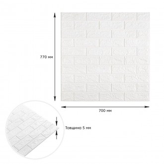 3D панелі самоклеючі – декоративне покриття для стін, виконане з легкого та міцн. . фото 4