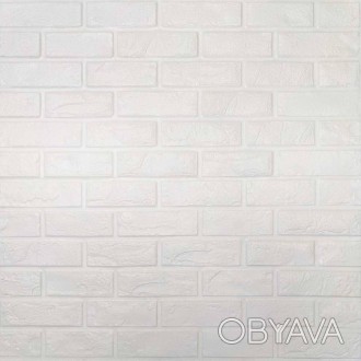 Самоклеюча 3D панель культурний камінь білий 700х800х8мм (196)
Декоративна панел. . фото 1