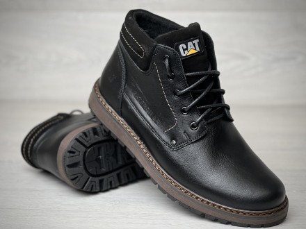 Кожаные зимние ботинки на меху CAT Black Boots
CAT - не просто красивая обувь, н. . фото 13