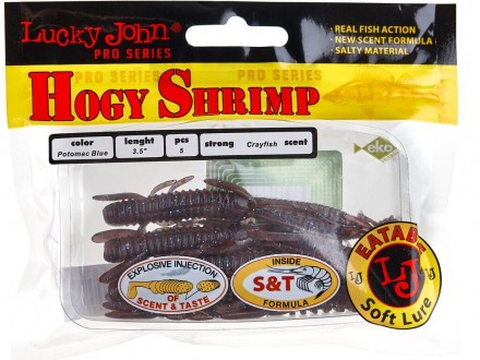 модель HOGY SHRIMP дл. 08,9см/тонущ./цвет S19/упак 5шт. Hogy Shrimp – приманка, . . фото 3