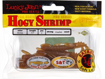 модель HOGY SHRIMP дл. 08,9см/тонущ./цвет S18/упак 5шт. Hogy Shrimp – приманка, . . фото 3