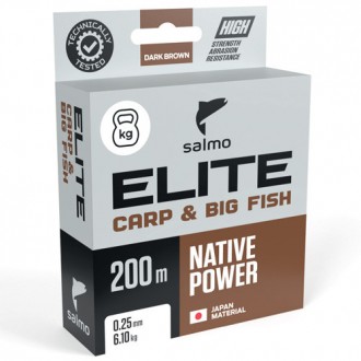 Леска рыболовная монофильная Salmo Салмо Elite CARP & BIG FISH 200/030. Сумы. фото 1 Леска рыболовная монофильная Salmo Салмо Elite CARP & BIG FISH 200/030. Сумы. фото 1