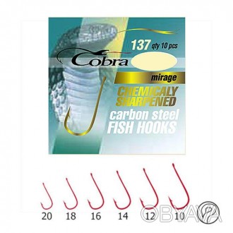  Гачки Cobra MIRAGE сер.137R розм.014 10 шт в упаковці Гачки класичної форми, ви. . фото 1