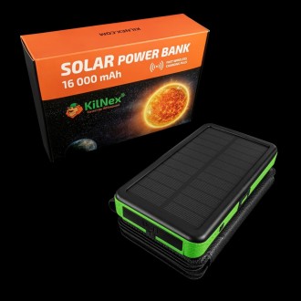 KILNEX SOLAR POWER BANK 16000 MAH “LEXX”+ беспроводная зарядка.
на 6 съемных сол. . фото 7