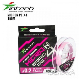Шнур плетений Intech MicroN PE X4 150m (0.2 (5.5 lb/2.5 kg)). . фото 1